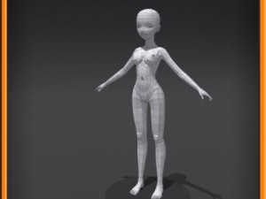 Female low poly base model Modelo 3D