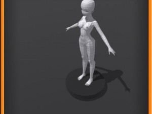 Female low poly base model 3D Model