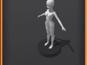 Female low poly base model 3D Model