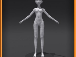 Female low poly base model 3D Model