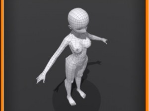 Female low poly base model 3D Model