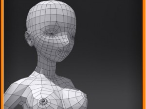 Female low poly base model 3D Model