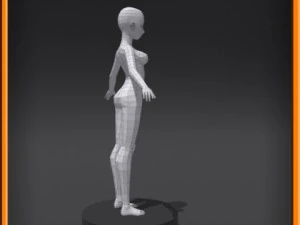 Female low poly base model 3D Model