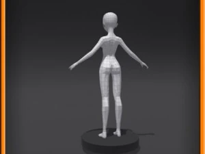 Female low poly base model 3D Model