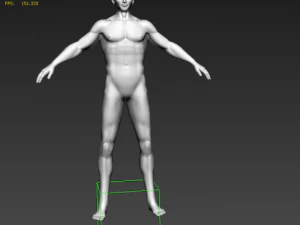 realistic male body 3D Print Model