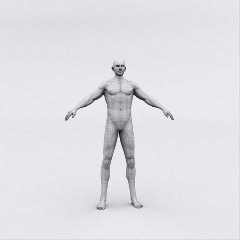 realistic male body 3D Print Model .c4d .max .obj .3ds .fbx .lwo .lw .lws
