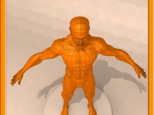 realistic male muscle 3D Model