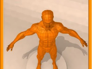 realistic male muscle 3D Model