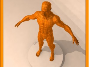 realistic male muscle 3D Model