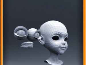 cartoon girl head Modèle 3D