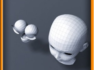 cartoon girl head Modèle 3D