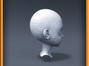 cartoon girl head Modèle 3D
