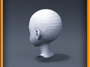 cartoon girl head Modèle 3D