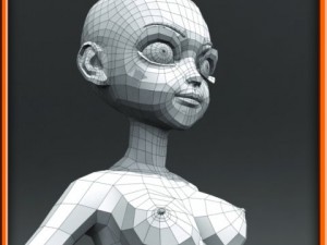 girl low poly base model Modello 3D