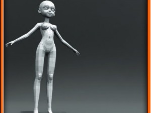 girl low poly base model Modello 3D