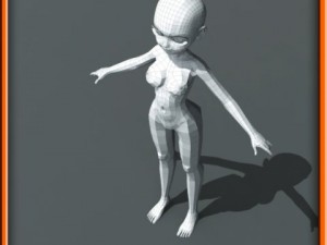 girl low poly base model Modello 3D