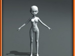 girl low poly base model Modello 3D