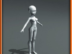 girl low poly base model Modello 3D