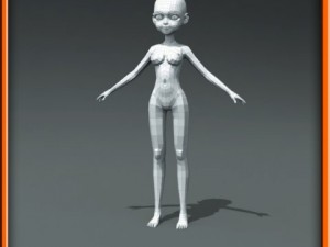 girl low poly base model Modello 3D