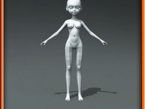 girl low poly base model Modello 3D