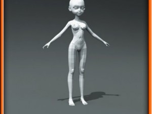 girl low poly base model Modello 3D