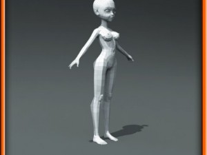 girl low poly base model Modello 3D