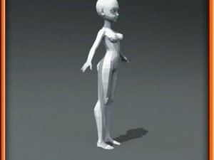 girl low poly base model Modello 3D
