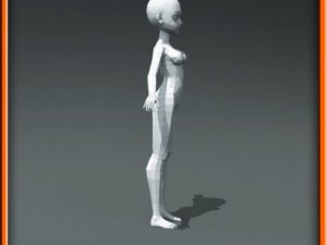 girl low poly base model Modello 3D