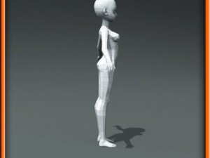 girl low poly base model Modello 3D
