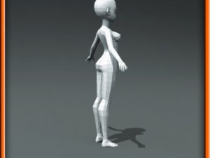 girl low poly base model Modello 3D