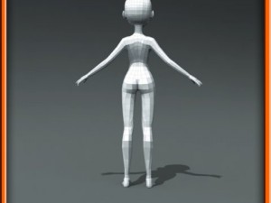 girl low poly base model Modello 3D