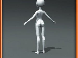 girl low poly base model Modello 3D