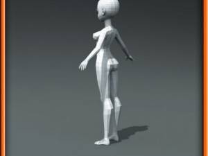 girl low poly base model Modello 3D