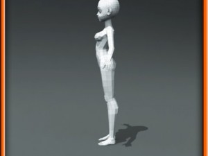 girl low poly base model Modello 3D