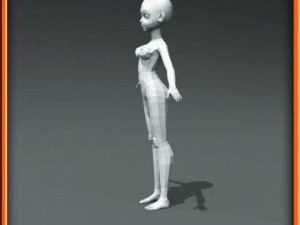 girl low poly base model Modello 3D
