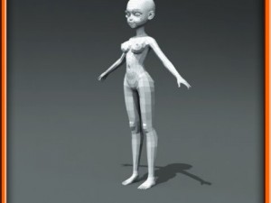 girl low poly base model Modello 3D