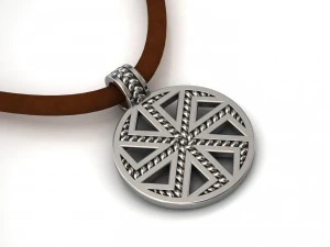kolovrat kolyadnik ladinets slavic pendant amulet 3D Print Model
