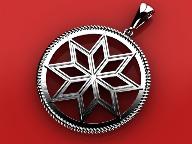 alatyr pendant 3D Модель .c4d .max .obj .3ds .fbx .stl .blend 