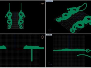 dragon earrings 3D Model