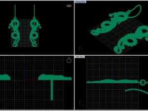 dragon earrings 3D Model