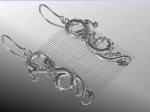 dragon earrings 3D Model