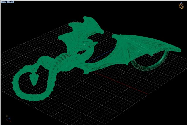 Download great dragon pendant 3D Model