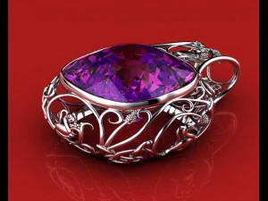 pendente con una grande pietra in stile scandinavo Modello 3D