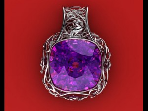 pendant with a large stone in the scandinavian sty Modello 3D