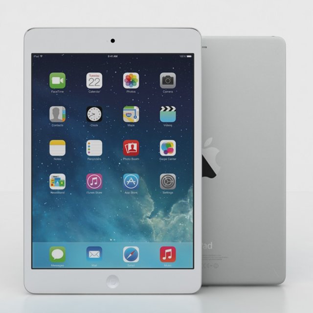 apple ipad air 3Dモデル .c4d .max .obj .3ds .fbx .stl .blend 