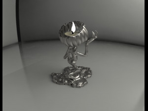 STL CNC Router file 3dprintable Halloween Pumpkin Candlestick 3Dプリントモデル