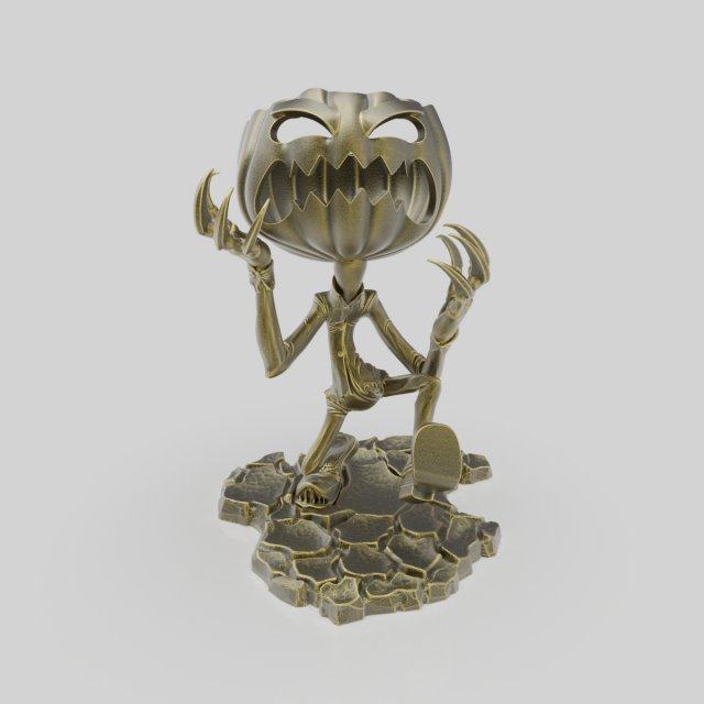 STL CNC Router file 3dprintable Halloween Pumpkin Candlestick 3Dプリントモデル .c4d .max .obj .3ds .fbx .stl .blend 