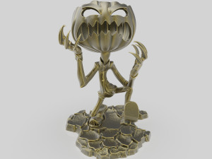 STL CNC Router file 3dprintable Halloween Pumpkin Candlestick 3D-Druckmodell