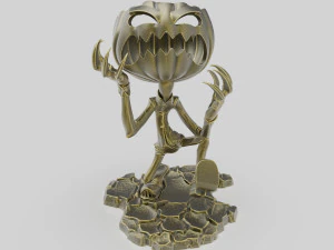 STL CNC-Fr&auml;sdatei 3ddruckbarer Halloween-K&uuml;rbis-Kerzenst&auml;nder 3D Druckmodell