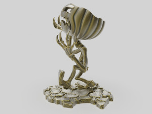 STL CNC Router file 3dprintable Halloween Pumpkin Candlestick 3Dプリントモデル